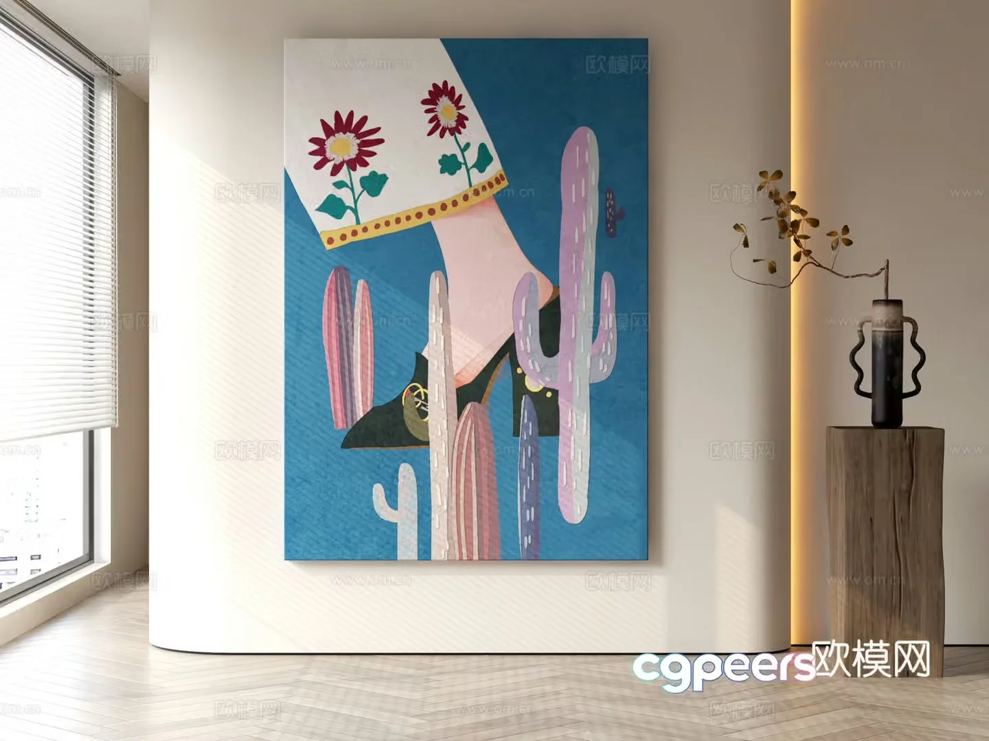 Modern style decorative painting 3d model