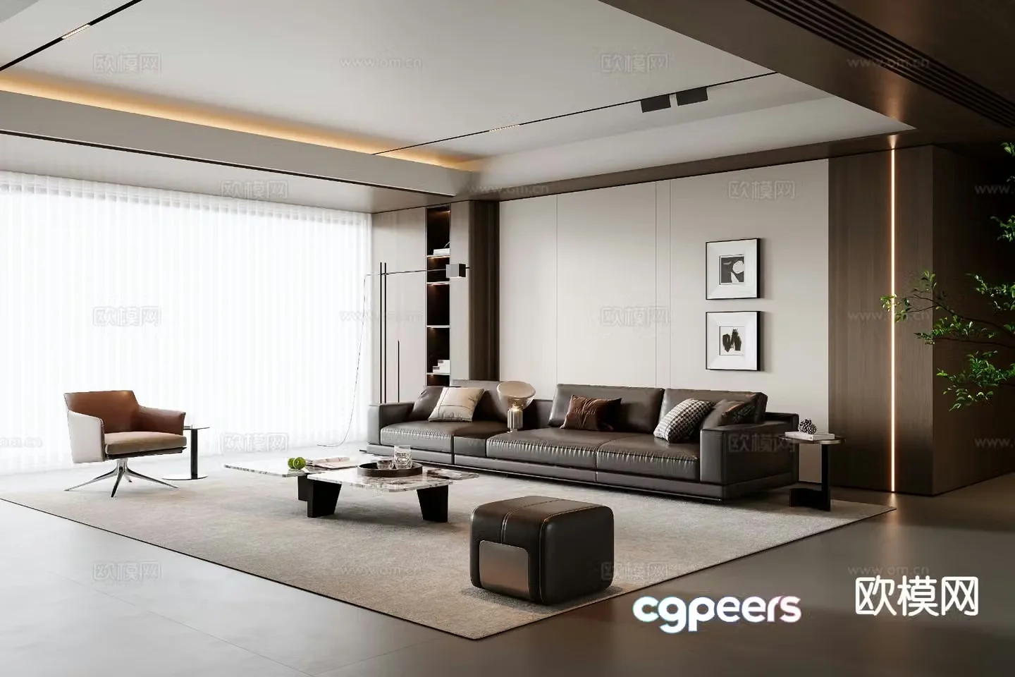 Italian living room 3d model