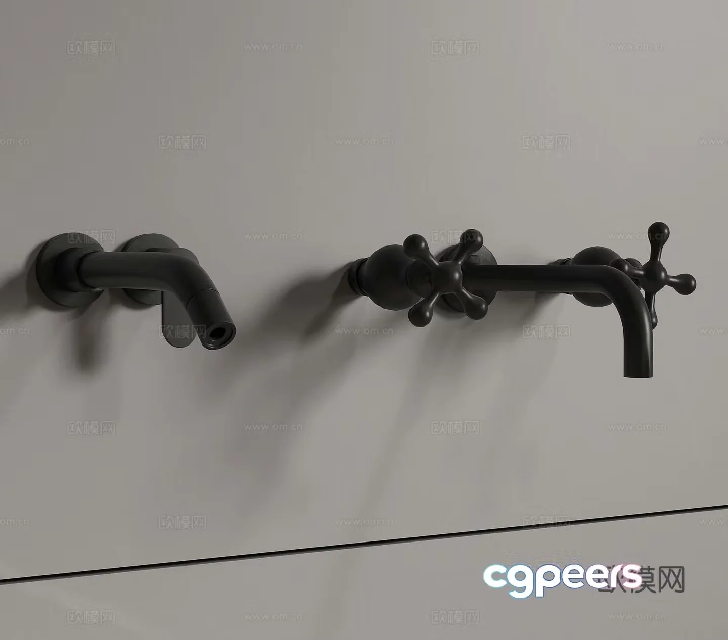 Modern faucet Wall-out faucet 3D model