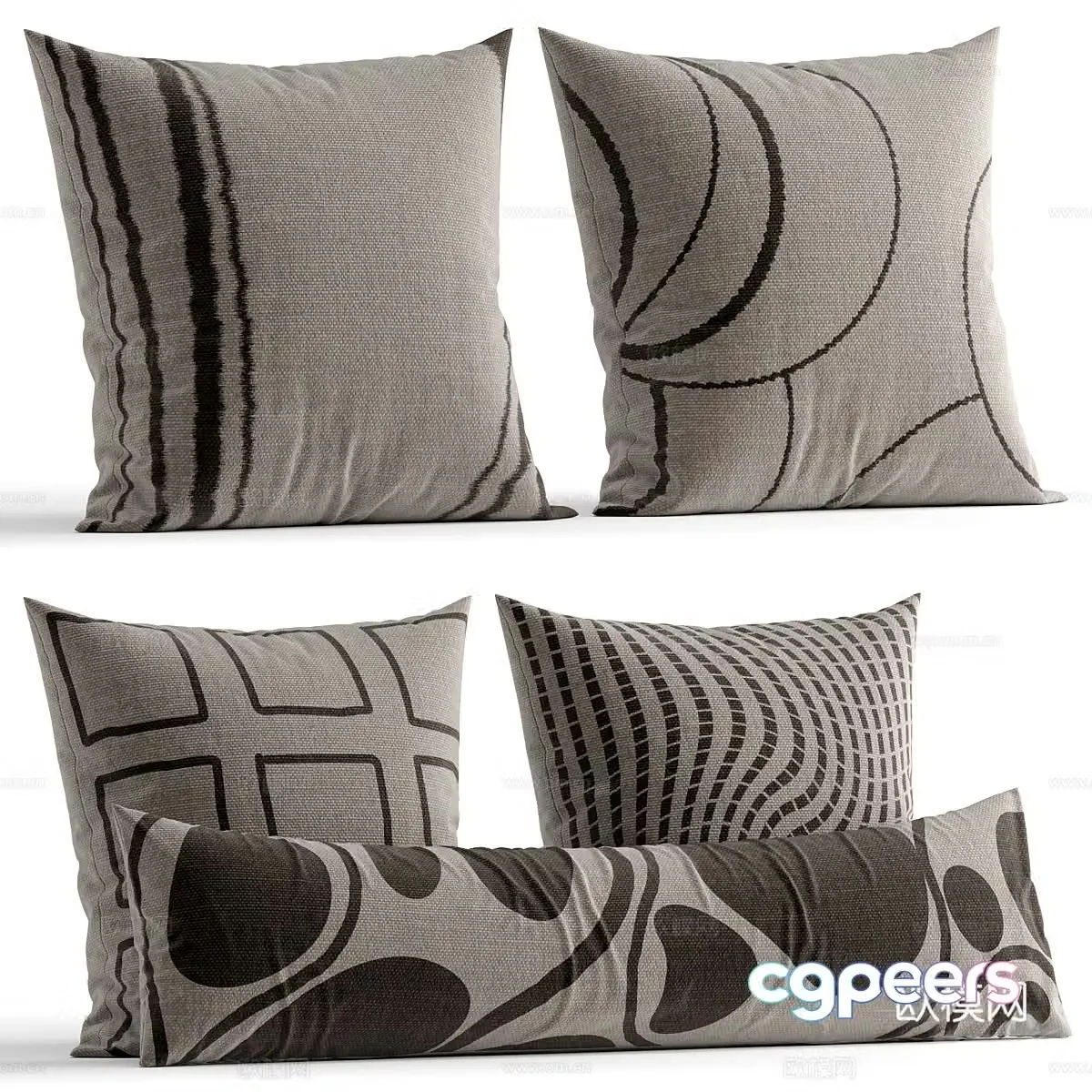 New Chinese style Wasabi pillow 3D model