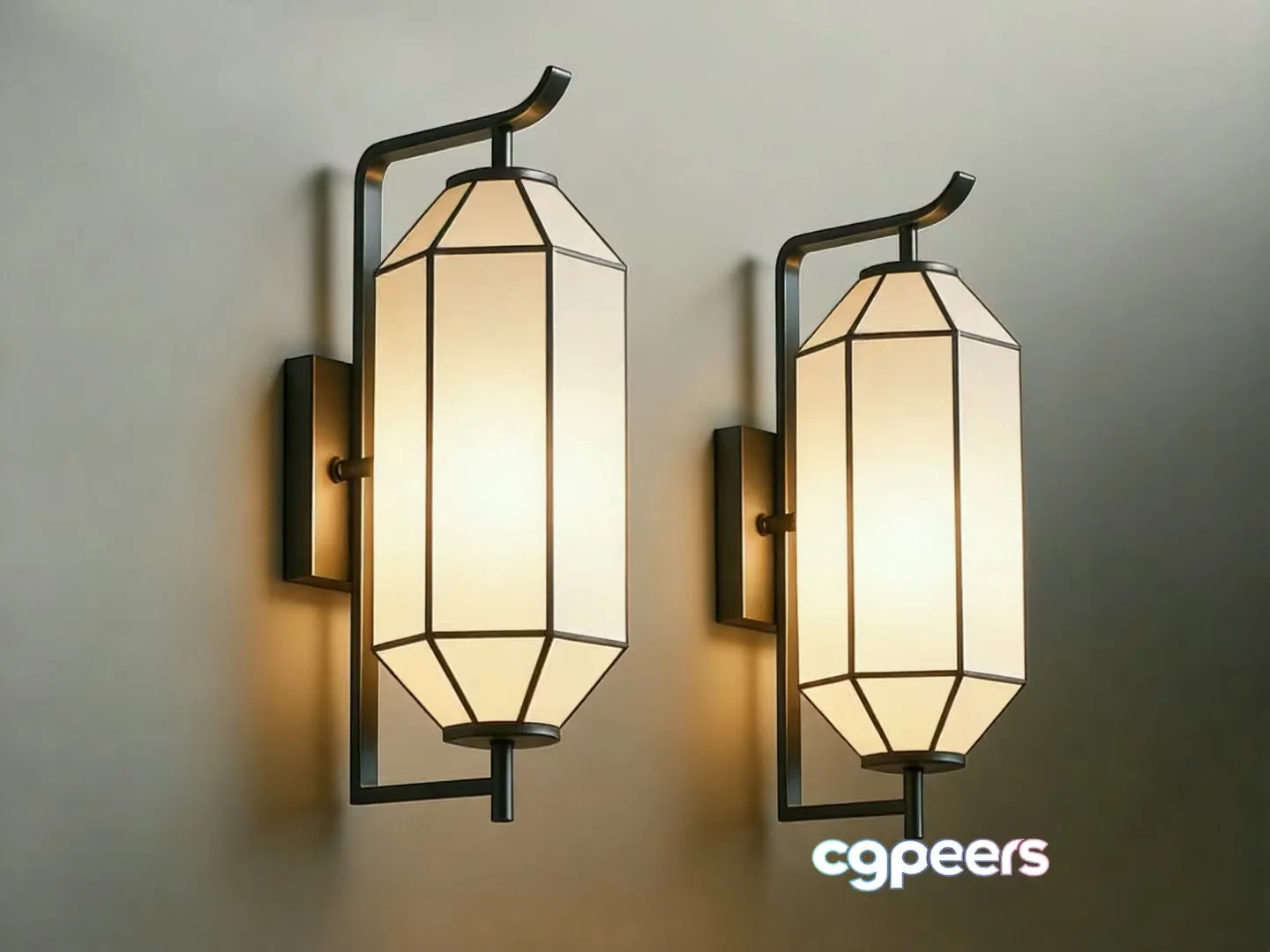 Two Sconces Possibly Made Of Metal 3D Model – 10612 – VRAY Render