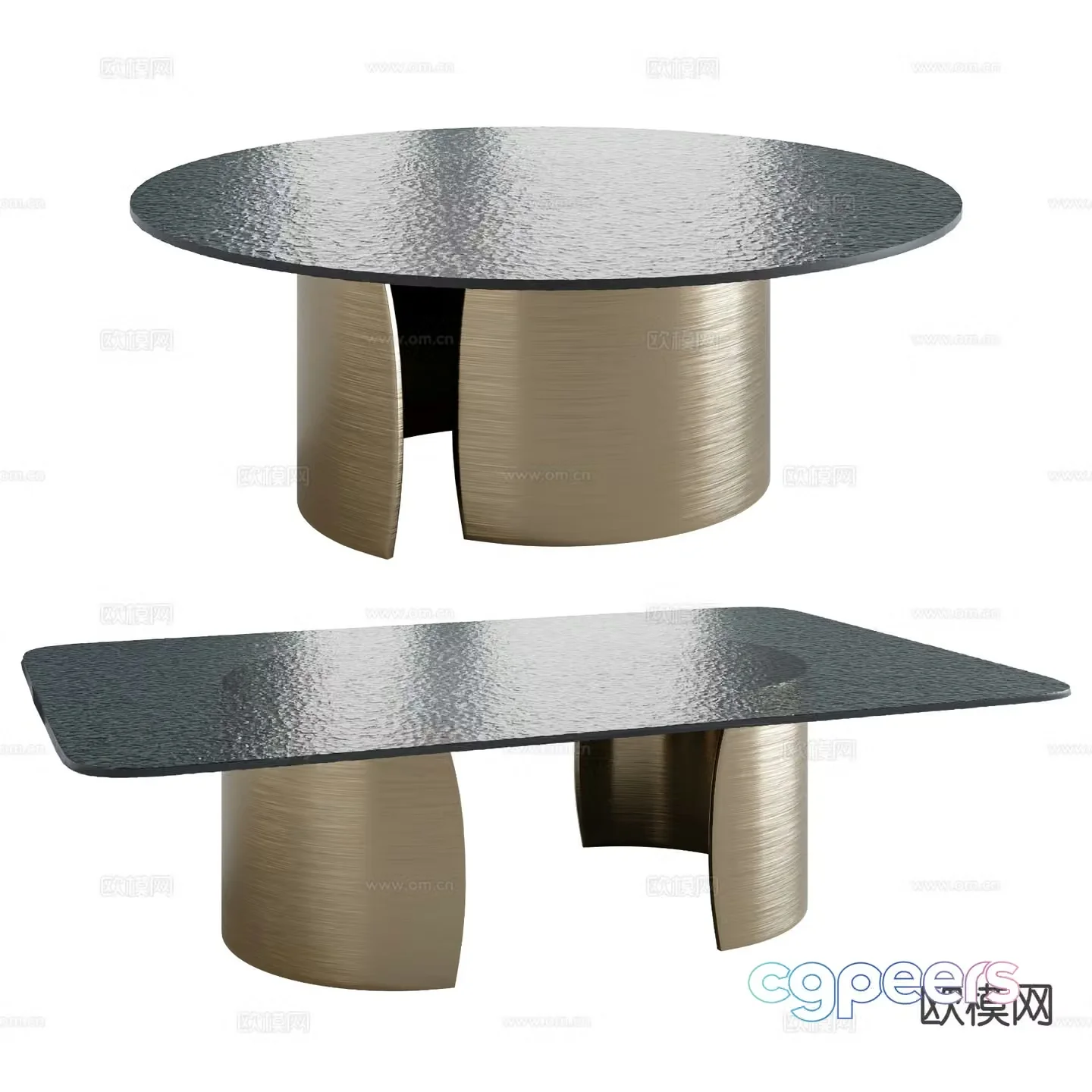 Modern coffee table round coffee table 3d model