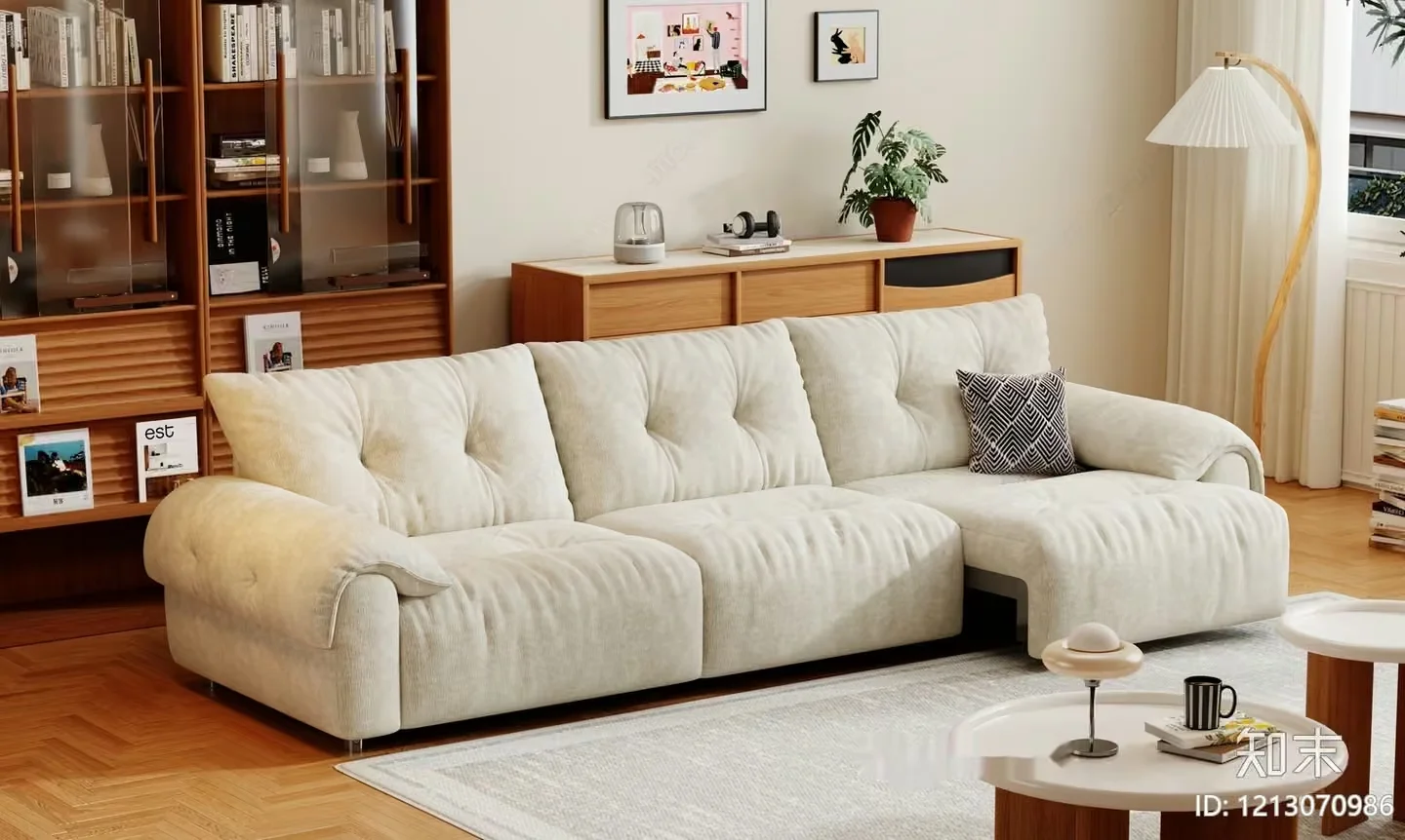 Modern Living Room 3D Model – 3297 – VRAY Render