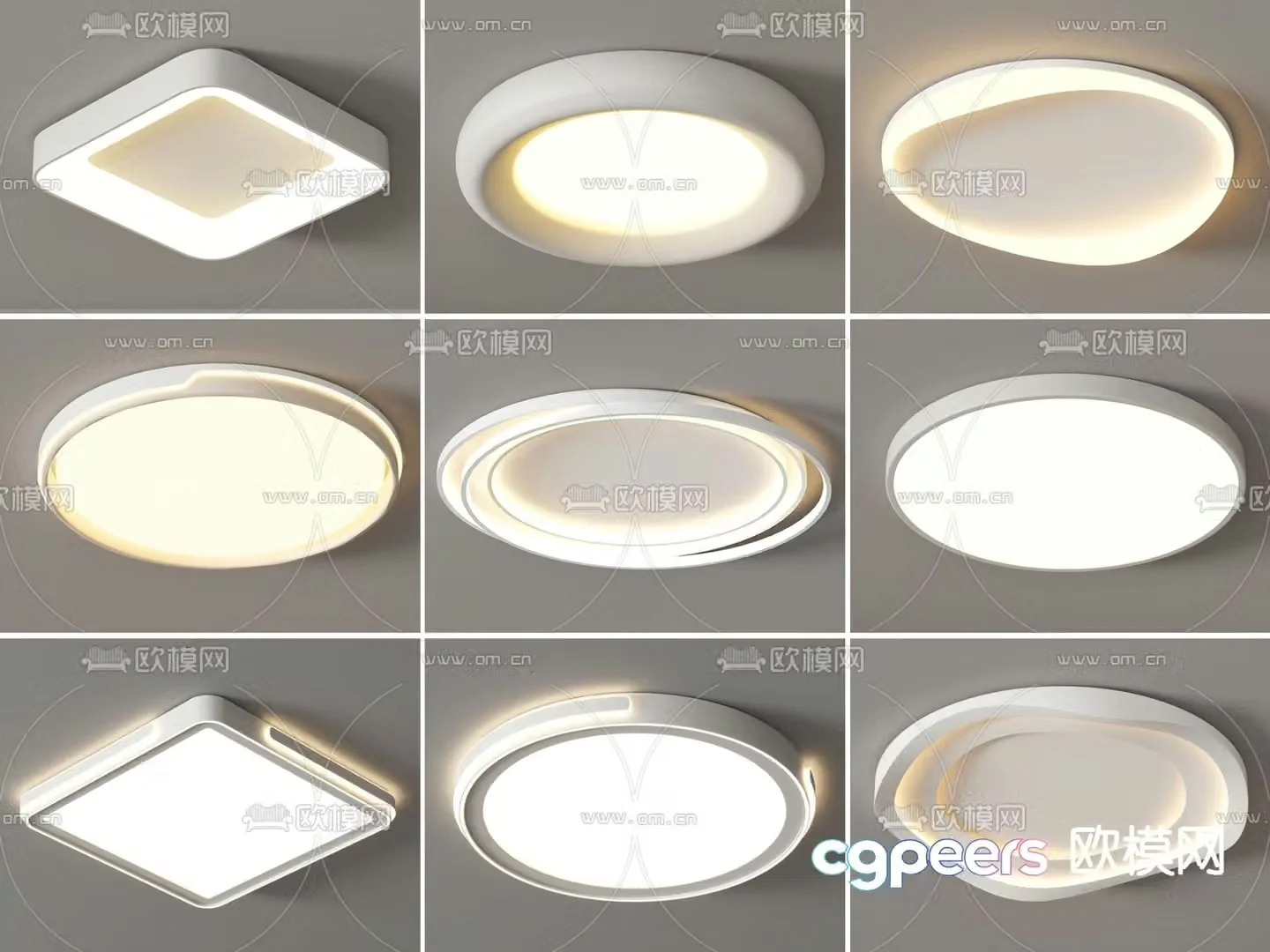 Cream style ceiling lamp living room lamp bedroom lamp 3d model