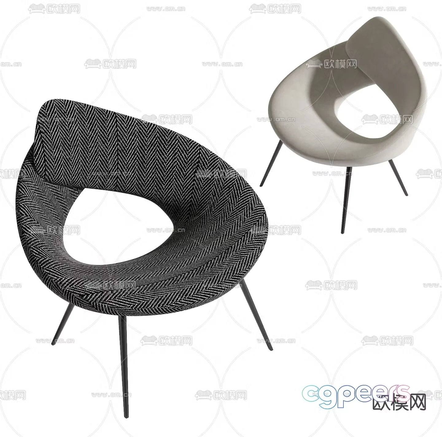 Modern chair leisure chair 3d model