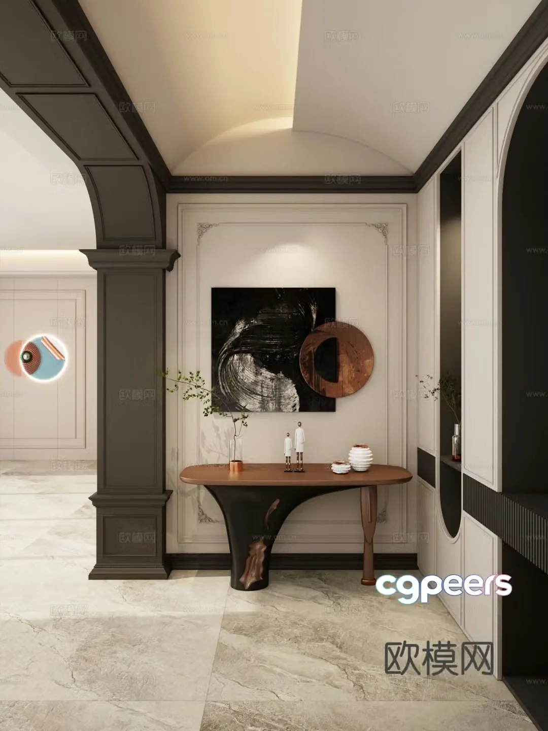 French entrance aisle 3D model