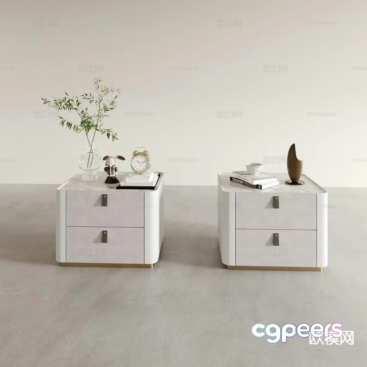 Modern bedside table 3d model