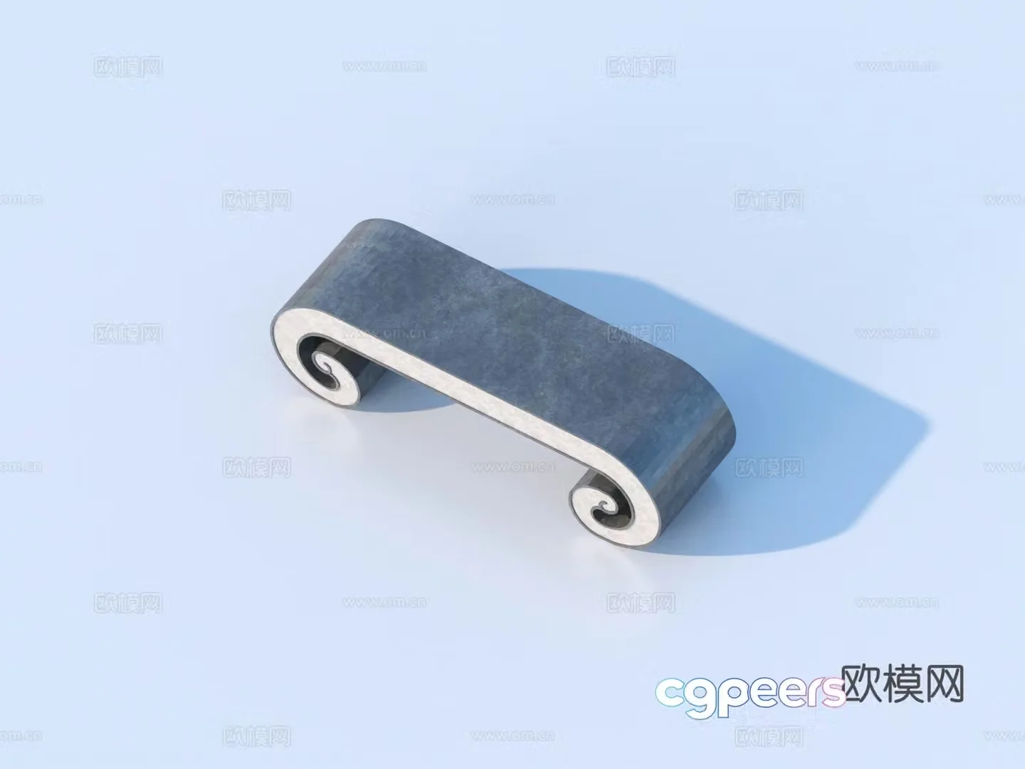 Stone bench 3d model