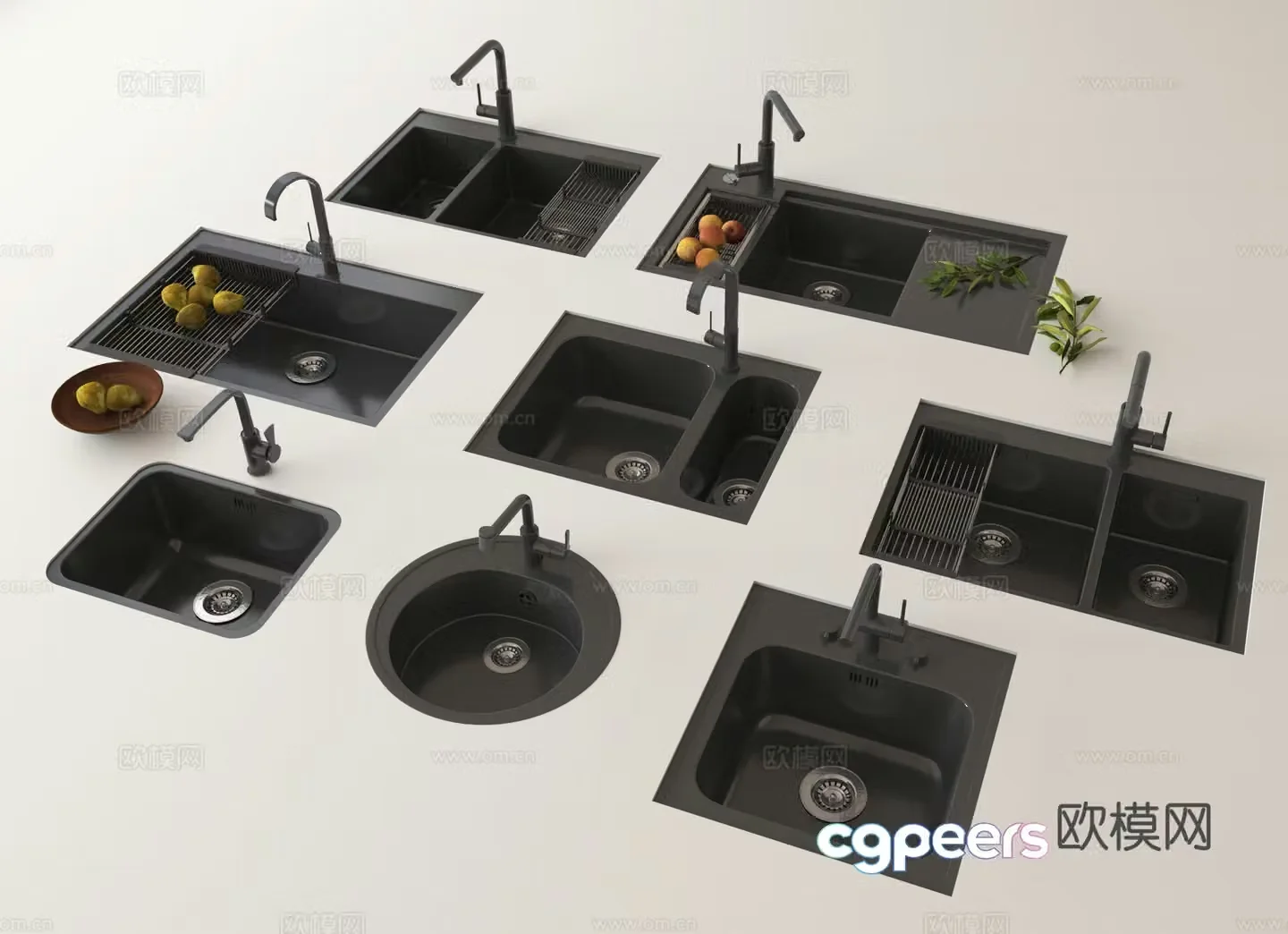 Washing basin dishwasher 3D model