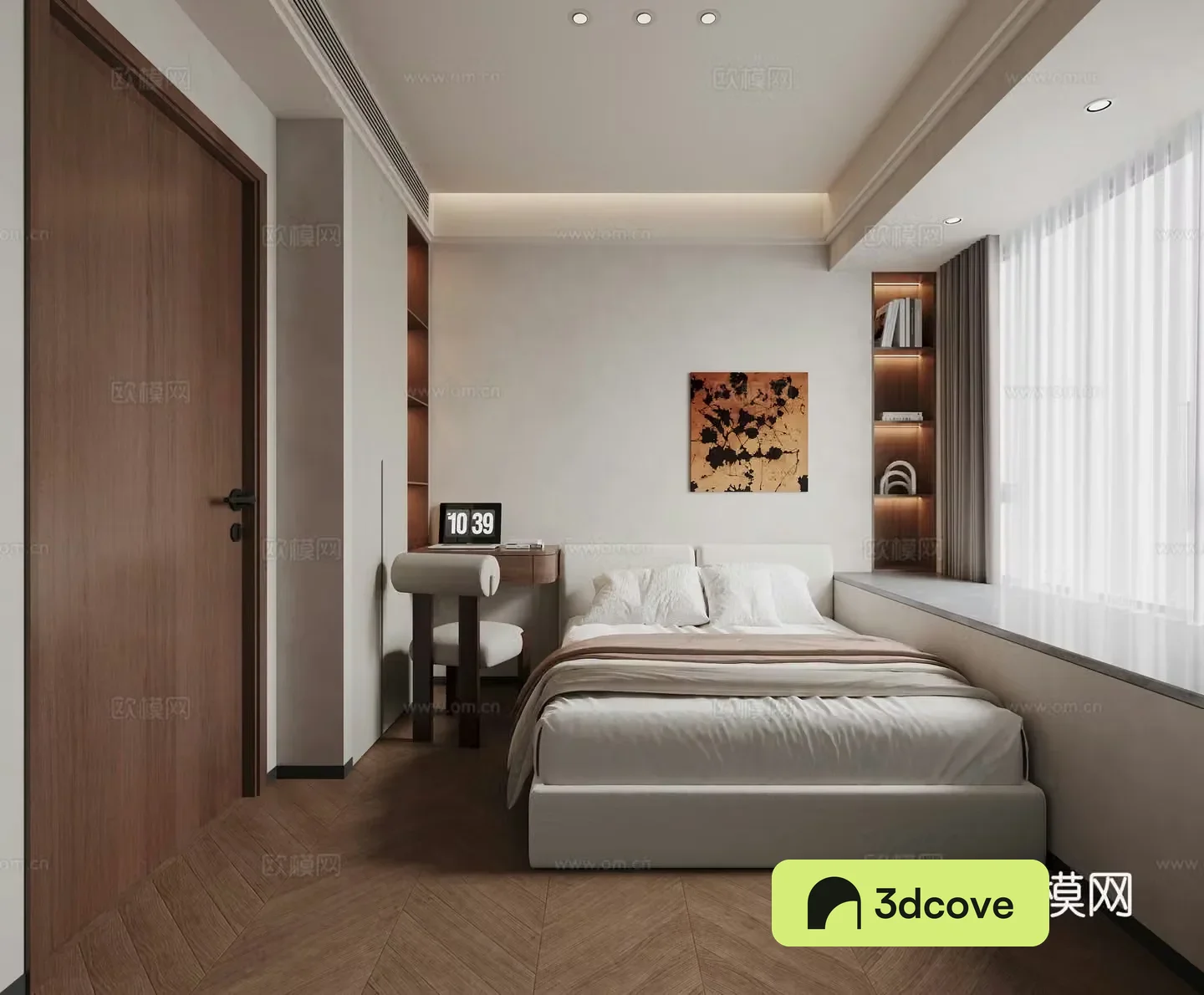 Middle-aged bedroom 3d model