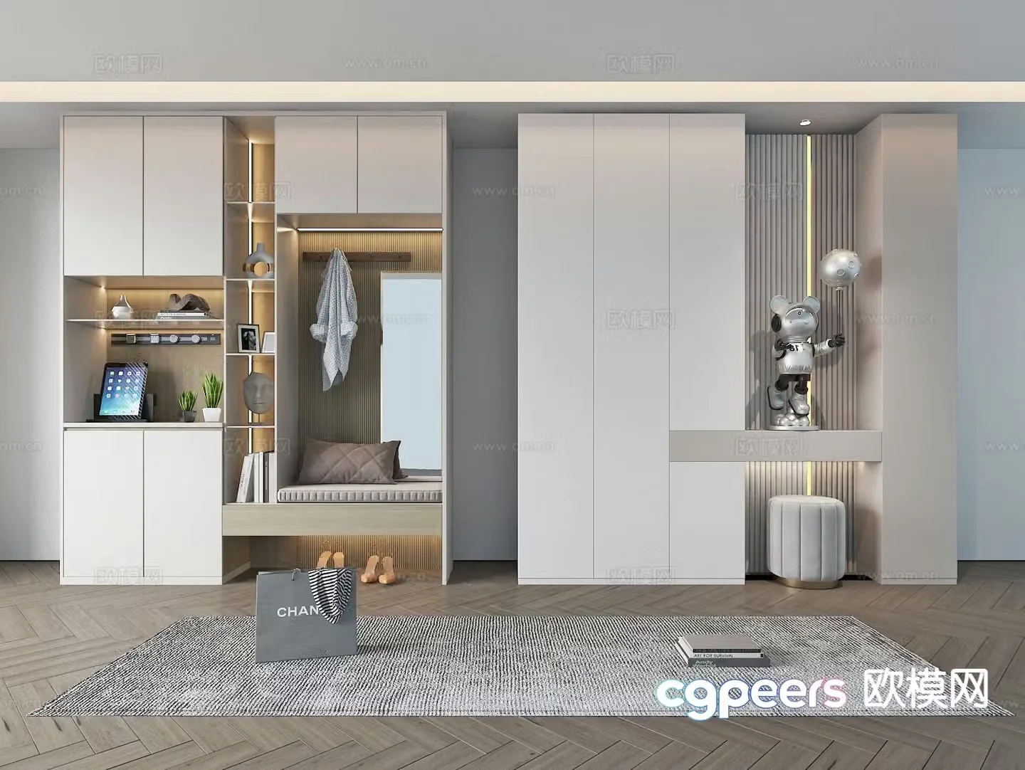 Entry shoe cabinet Entrance shoe cabinet 3D model
