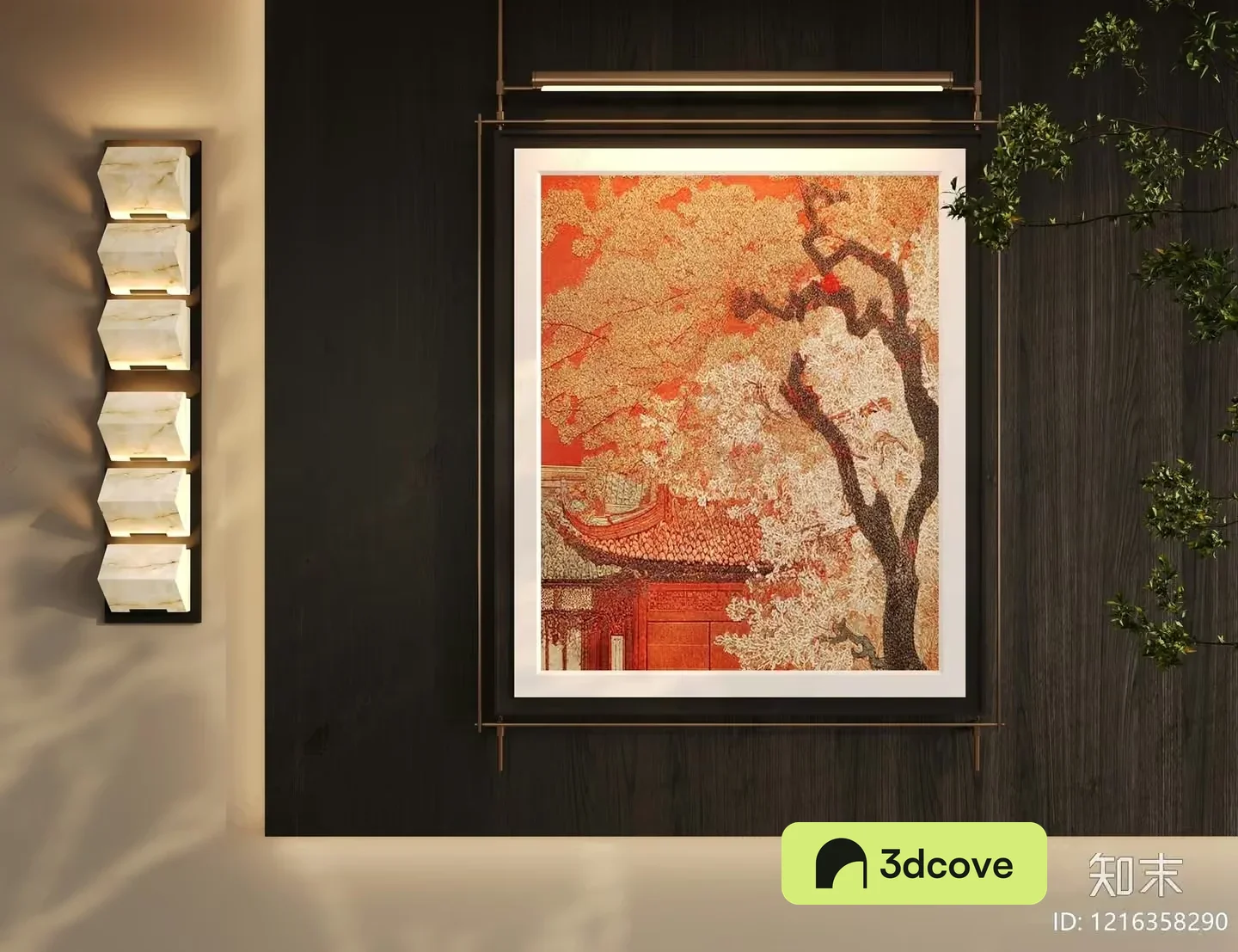 A Framed Picture Of A Tree