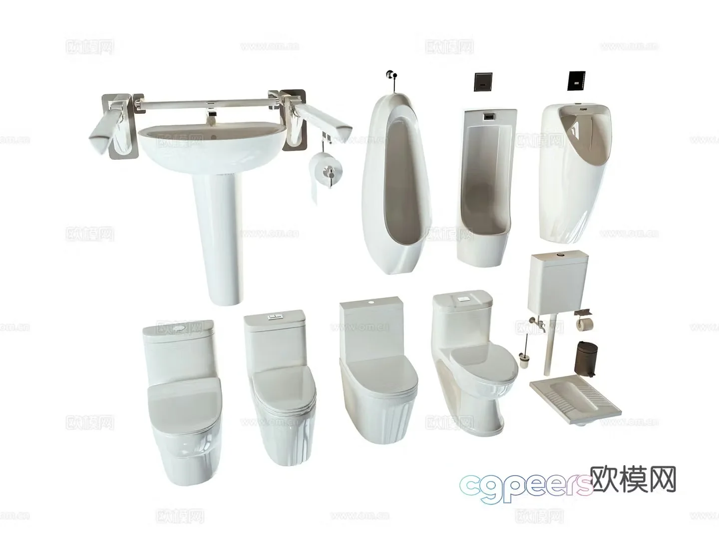 Modern toilet 3d model