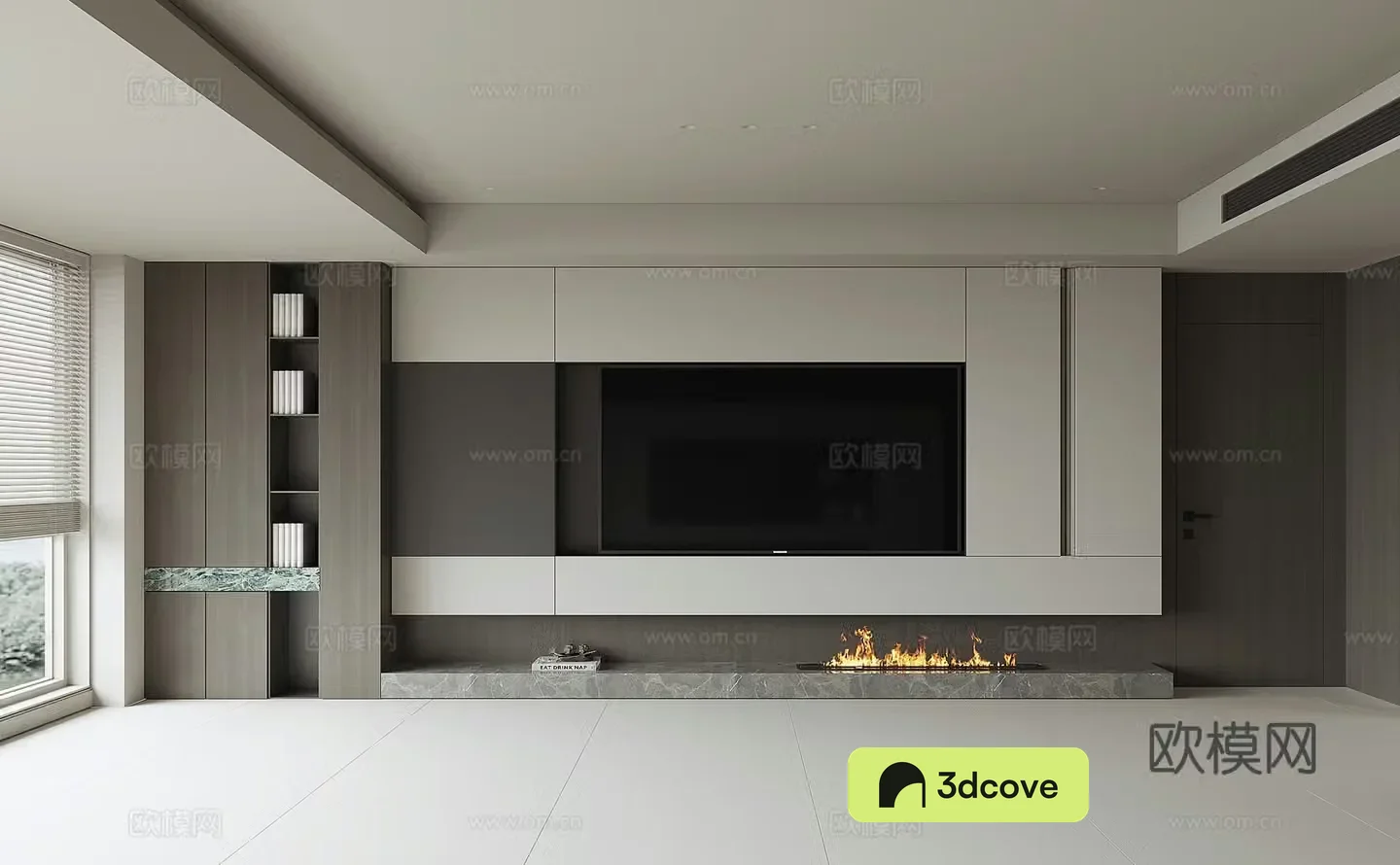 Modern TV background wall
