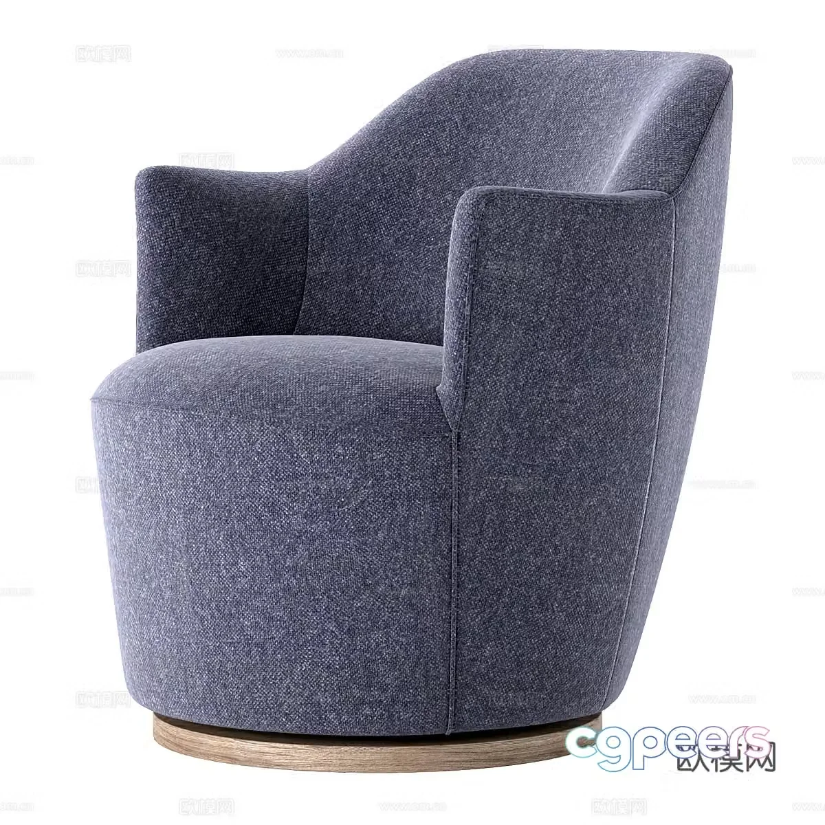 New Chinese light luxury Aurora leisure chair 3d model
