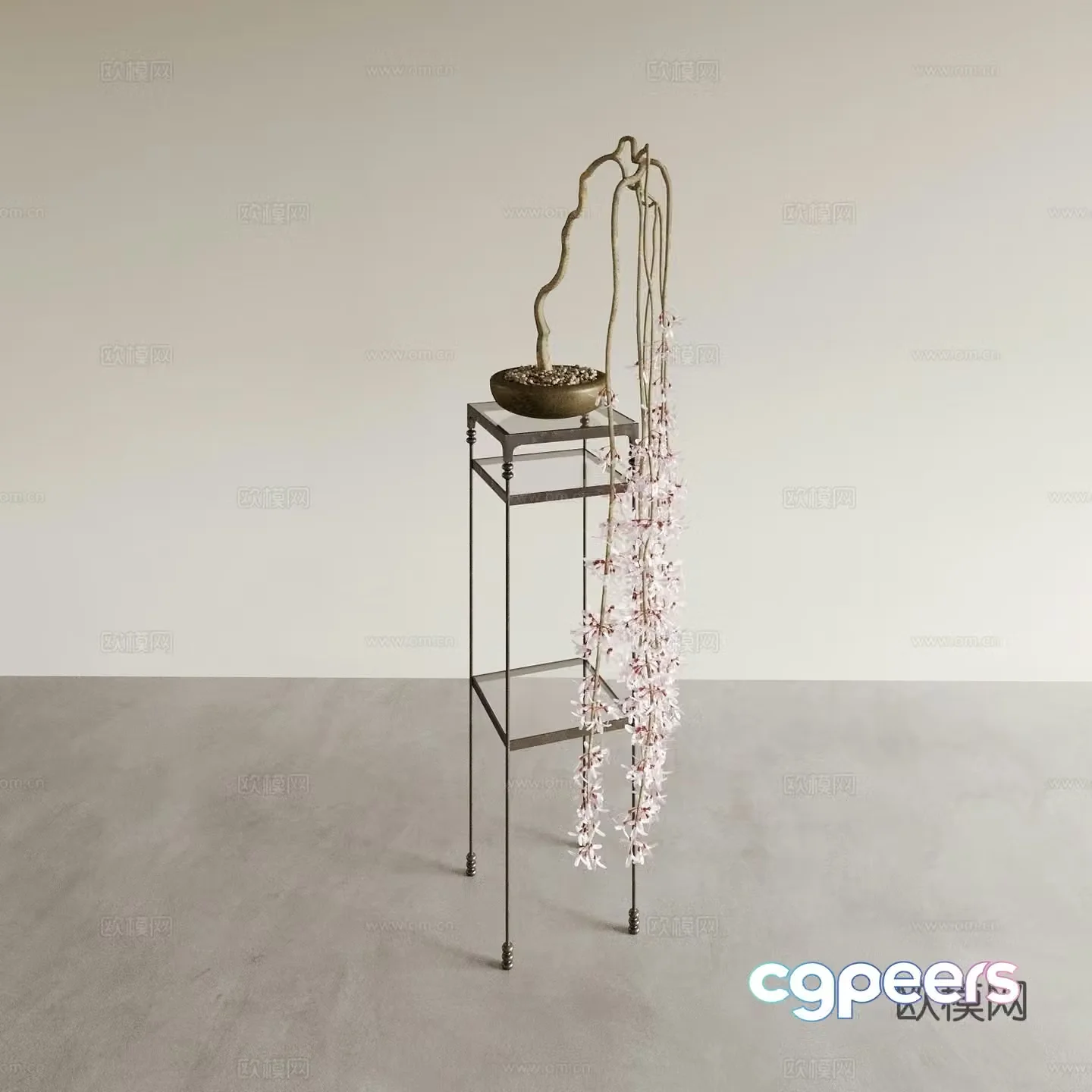 Flower stand Flower side table Bonsai pot plant 3D model