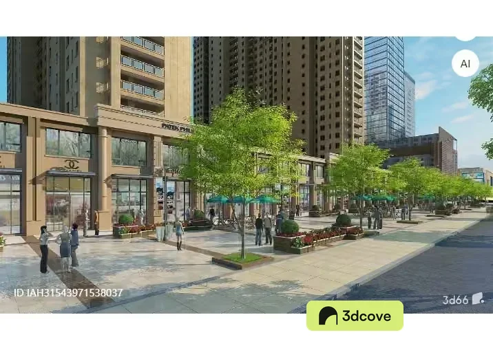 The Main Subject Is A City Street With Buildings And People