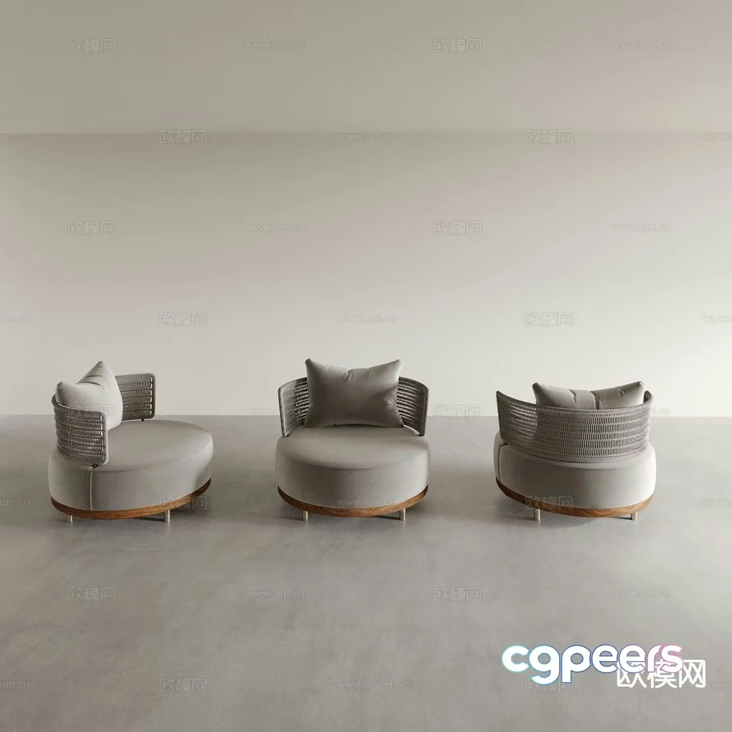 Modern single sofa leisure sofa 3d model