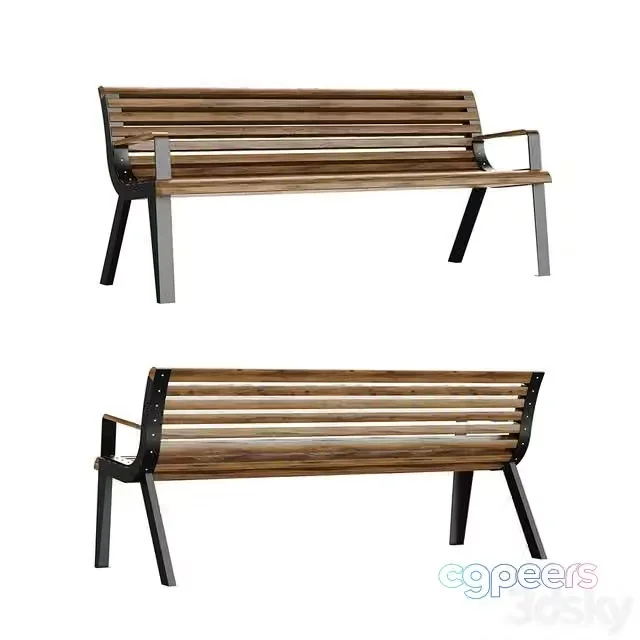3ds Max Free – Park bench mmcite diva