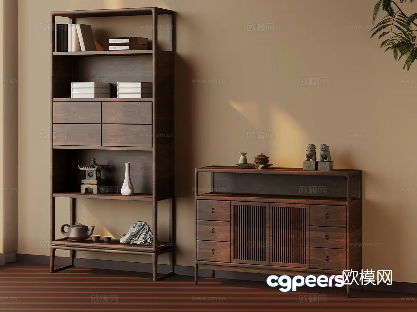 Tea cabinet new Chinese tea cabinet 3D model
