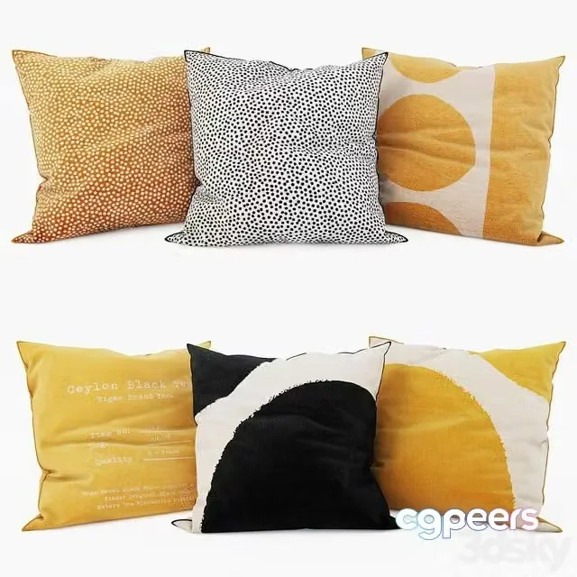 3ds Max Free – H & M Home – Decorative Pillows set 17