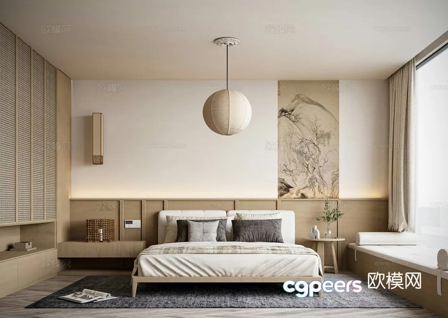 Song Dynasty aesthetic bedroom 3D model