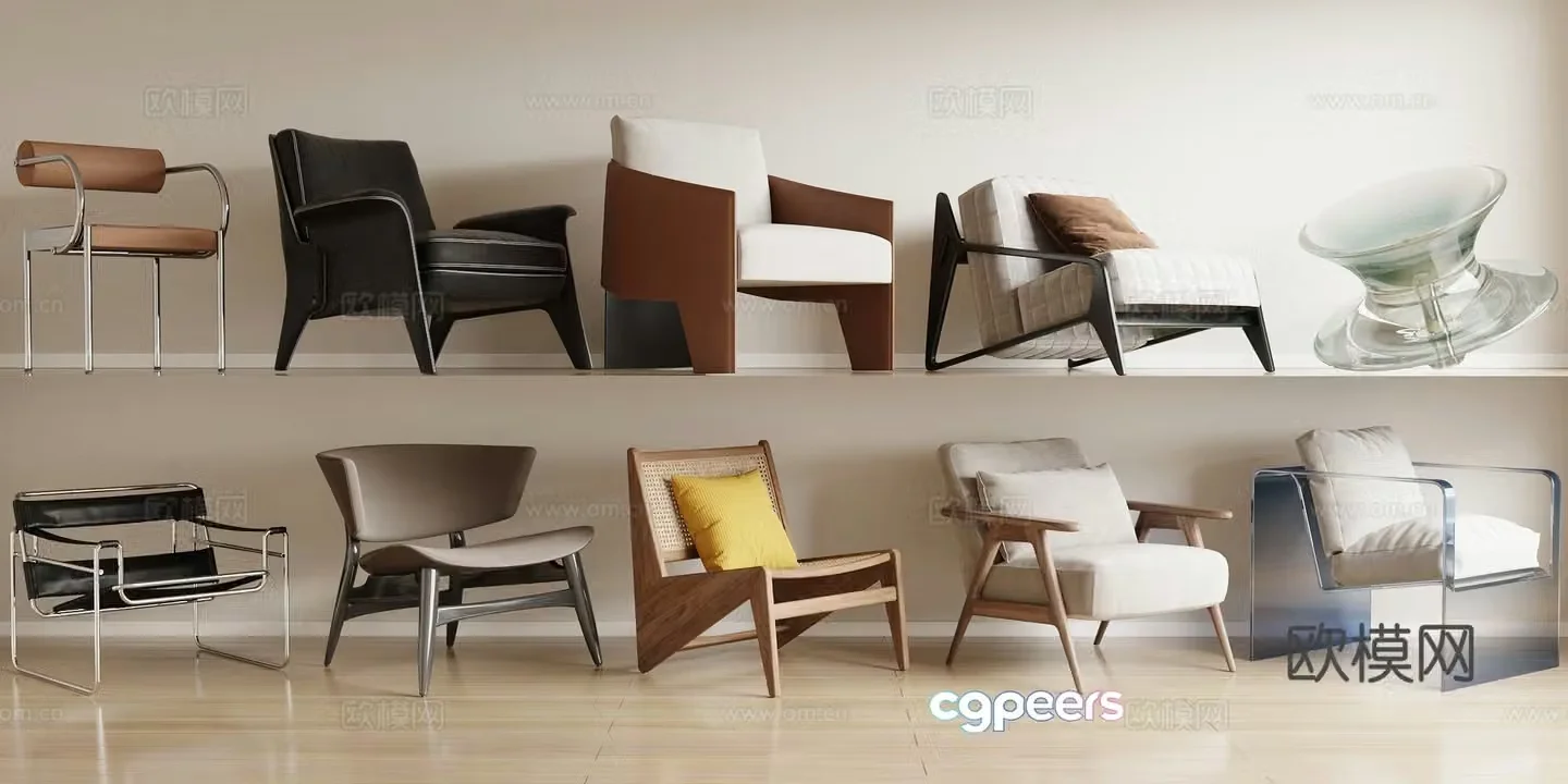 é—² é—² chair casual chair armchair 3D model