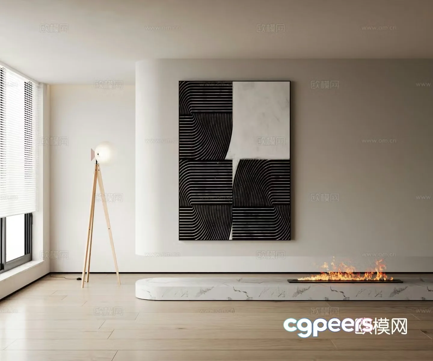 Modern decorative painting 3d model