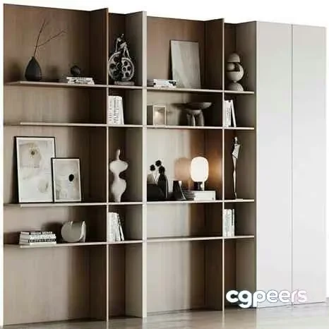 Modern Shelving Unit 3D Model – 987 – VRAY Render