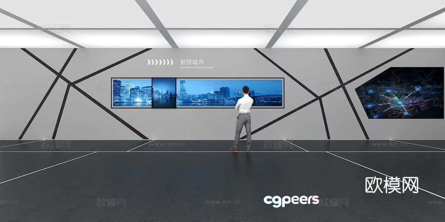 Cultural wall Corporate culture wall Display wall Sliding screen Exhibition hall Campus culture Corridor 3D model