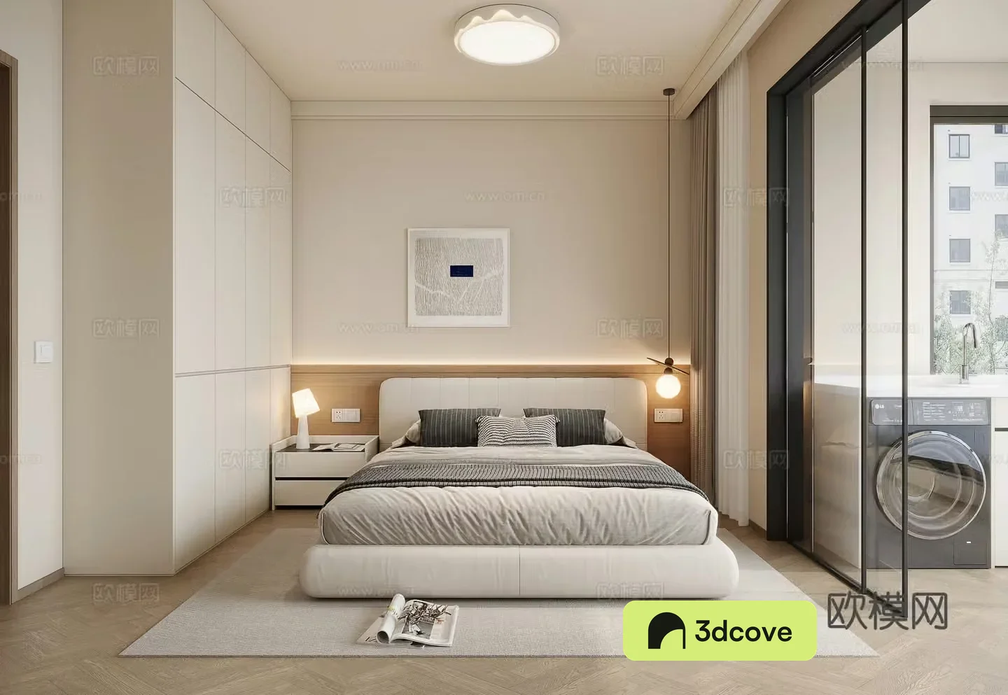 Modern minimalist bedroom second bedroom