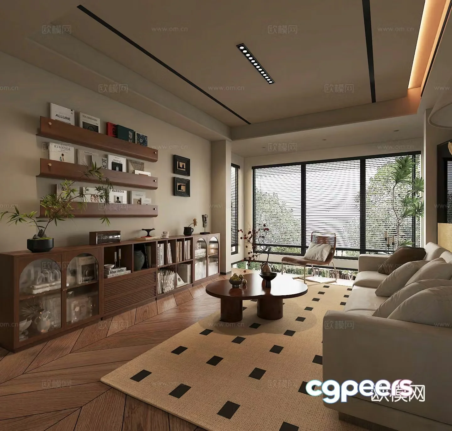 3D model of medieval style living room restaurant
