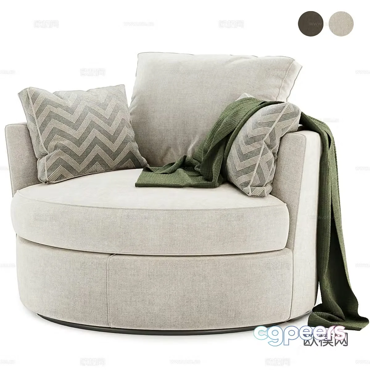 Modern Italian Clarissa casual sofa 3d model