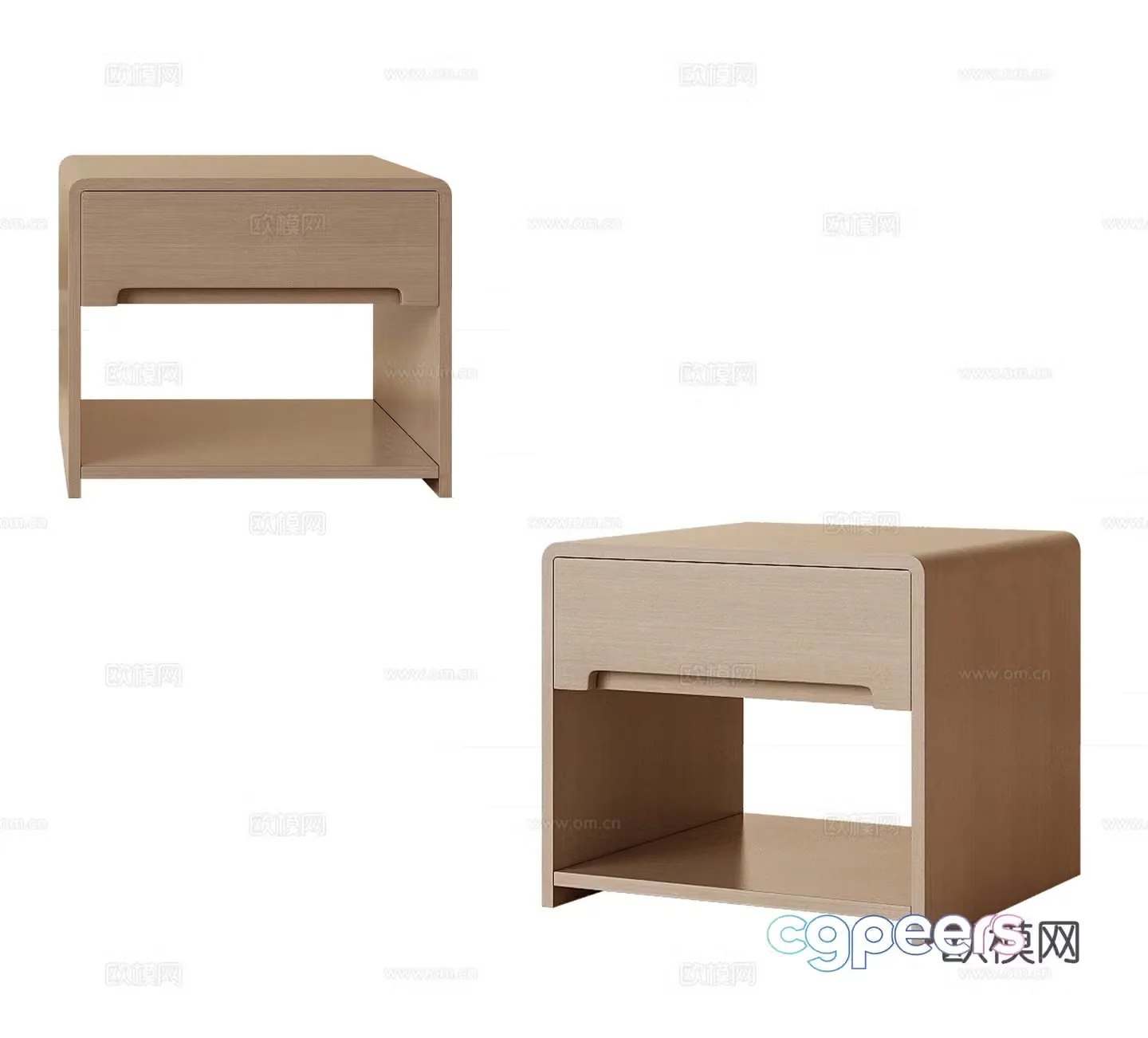 New Chinese style bedside table finished bedside table adult bedside table side table corner table square bedside table 3D model