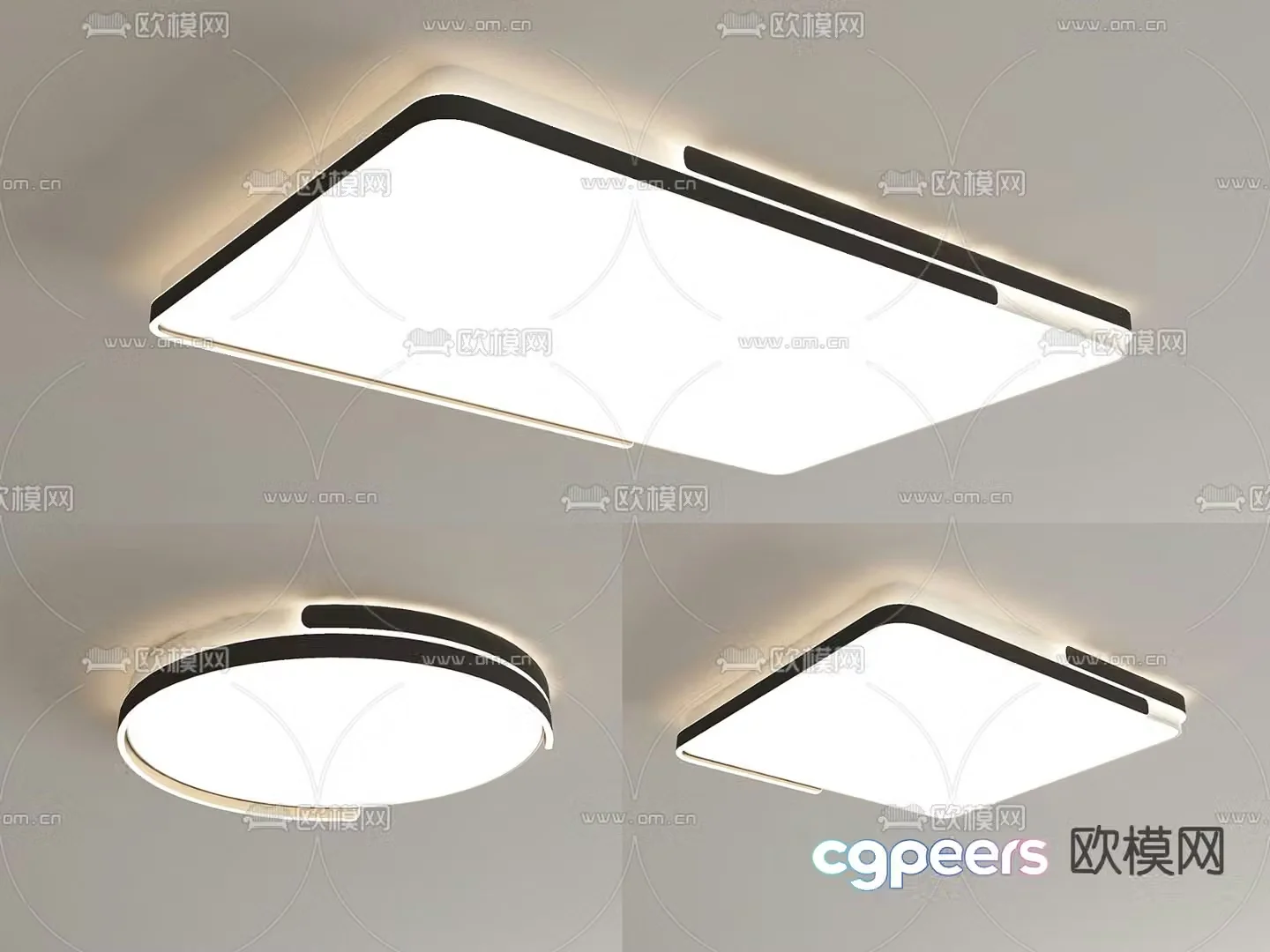 Modern ceiling light Bedroom light 3d model