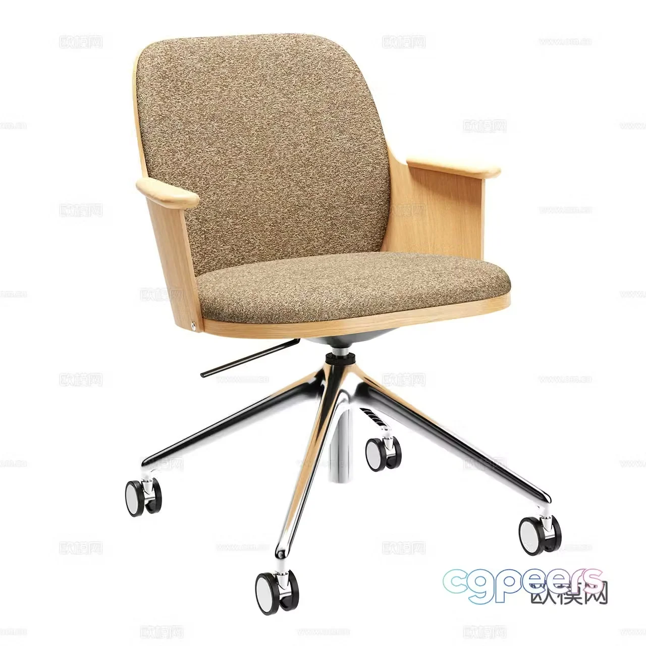 Karl modern office chair minimalist office chair armchair cloth chair conference chair 3d model