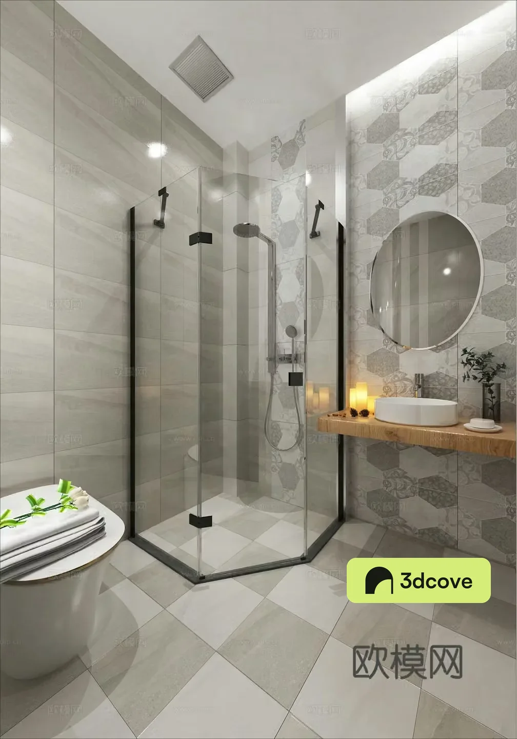 Modern bathroom model room