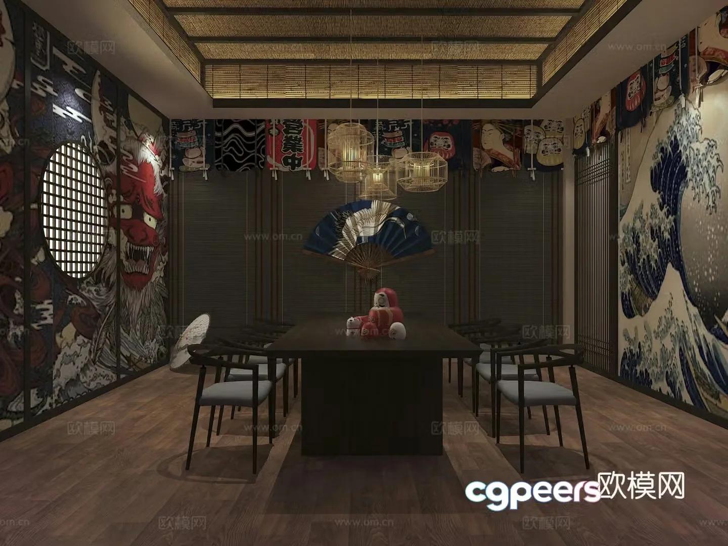 Japanese script killing Escape Room Plot Repertoire Role Playing Japanese painting 3D model