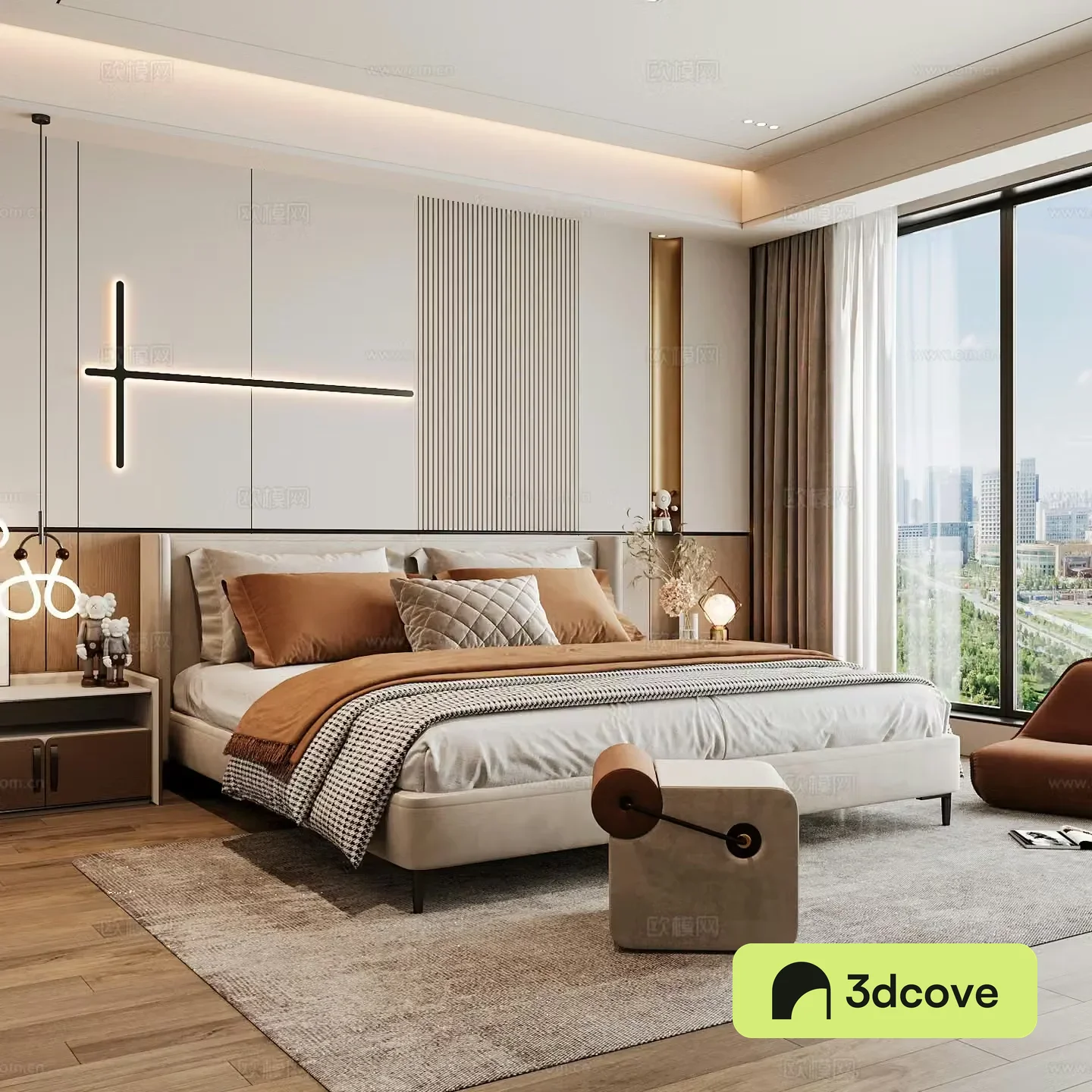 Modern home bedroom Modern bedroom Italian bedroom Simple bedroom Italian bed