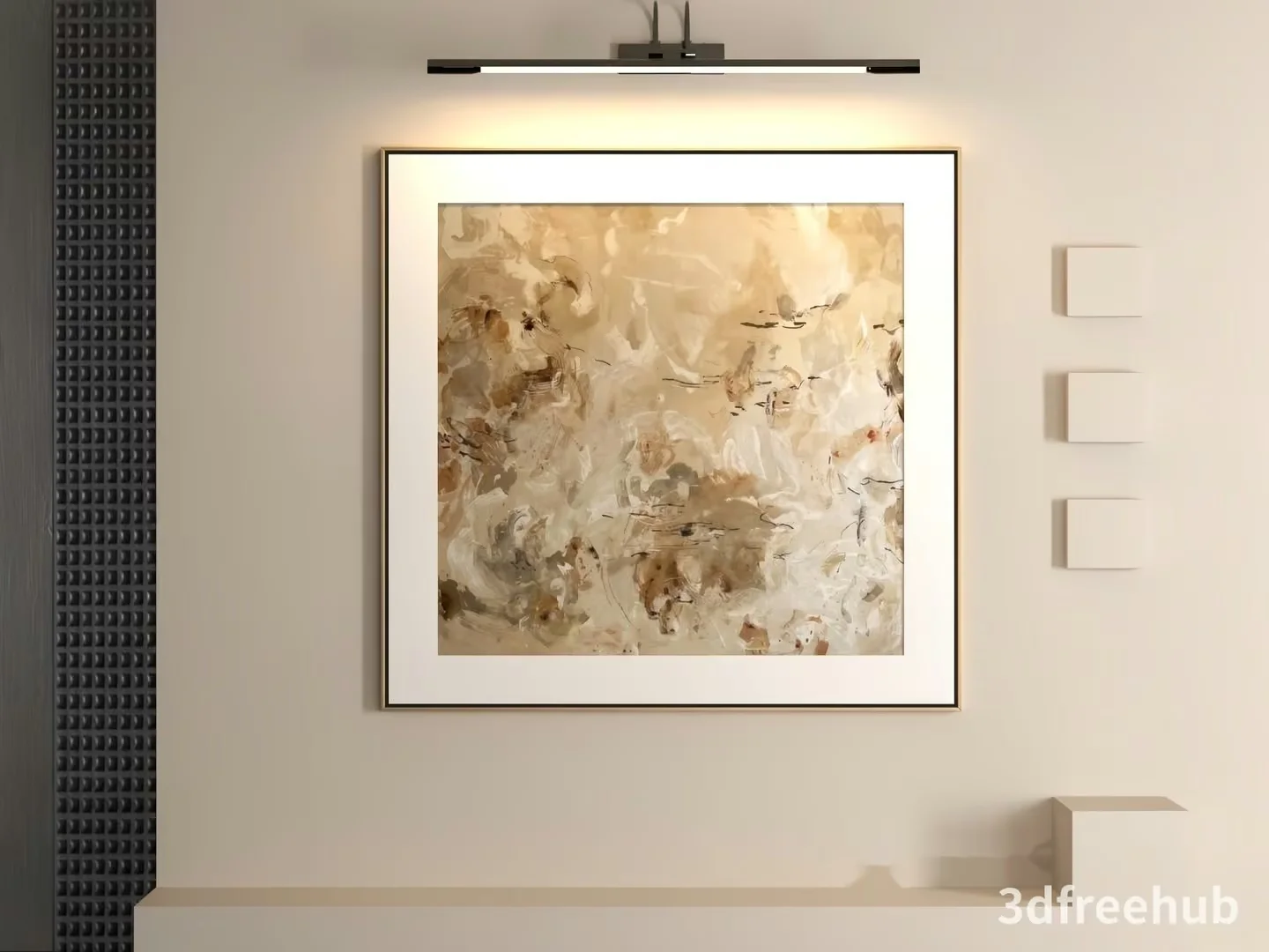 Modern Abstract Painting 3D Model – 18881 – VRAY Render
