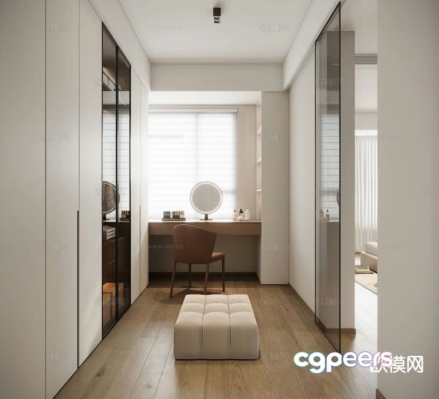 Cream wind cloakroom 3D model