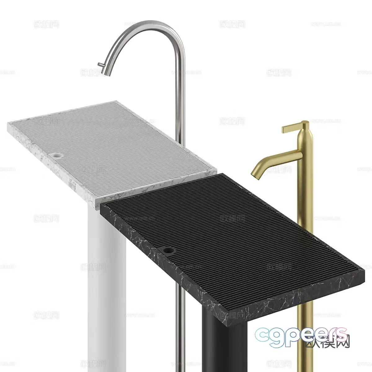 Simple hand sink boundless hand sink art hand sink hotel hand sink minimalist hand sink 3D model