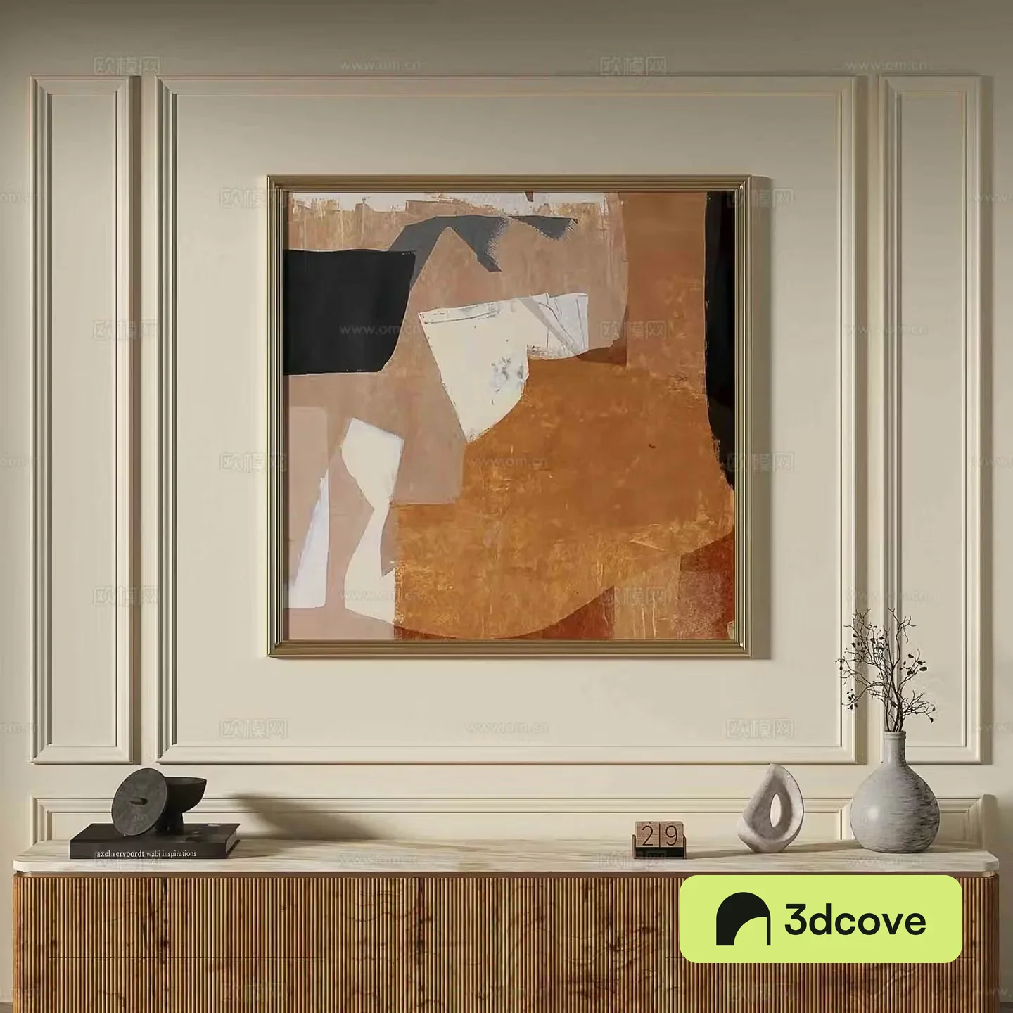 French abstract painting decorative painting
