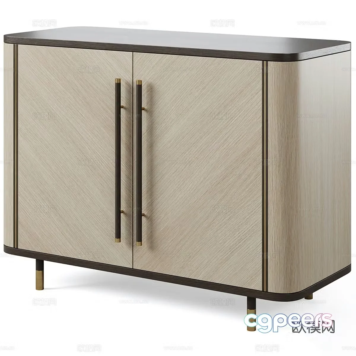 New Chinese style entrance cabinet 3D model