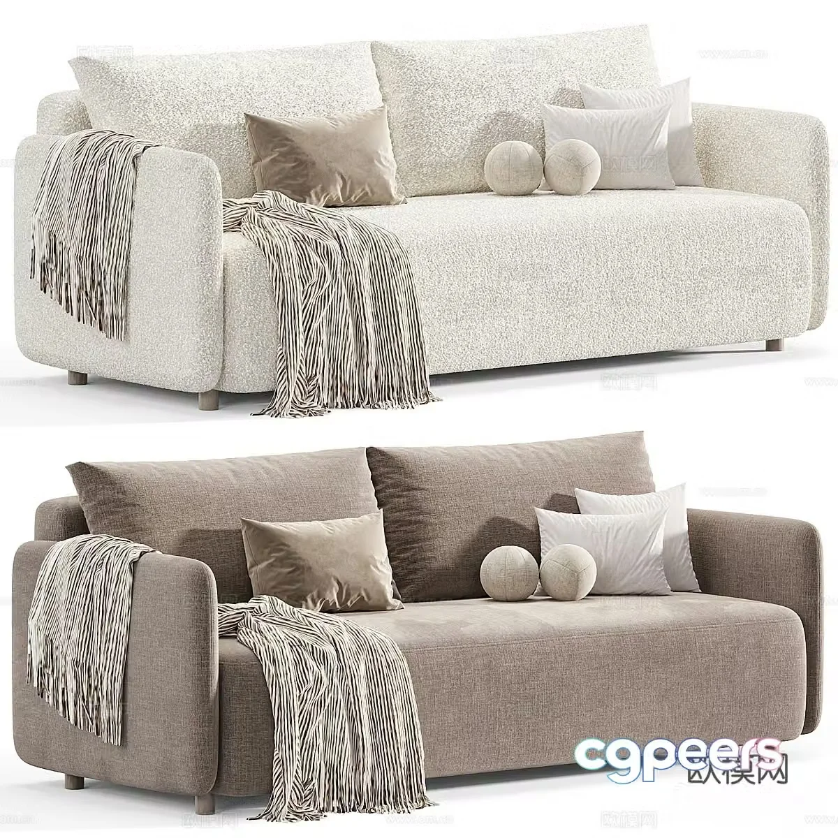 Modern love sofa 3d model