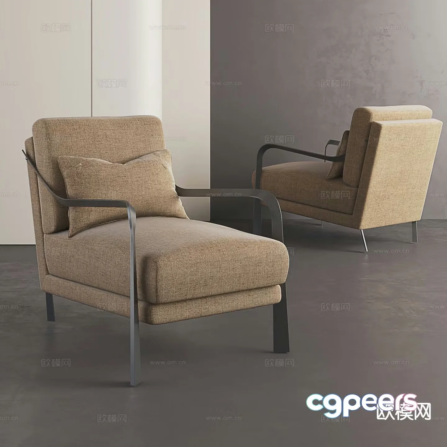 Modern chair sofa chair leisure chair 3d model