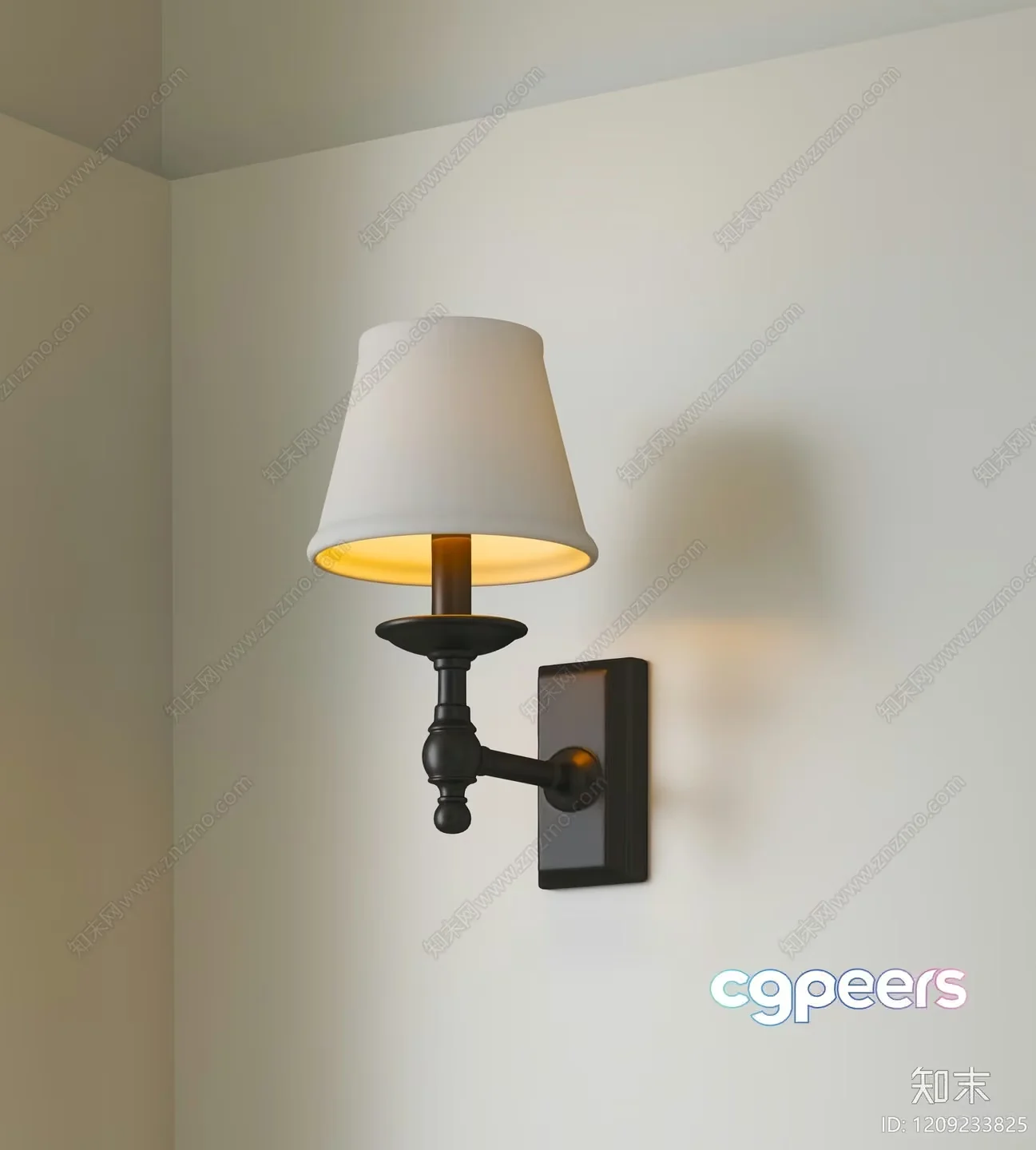 Gold Light Fixture 3D Model – 19751 – VRAY Render