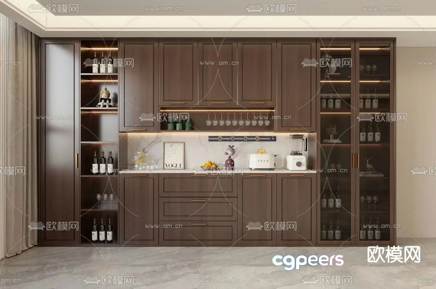 New Chinese wine cabinet 3D model