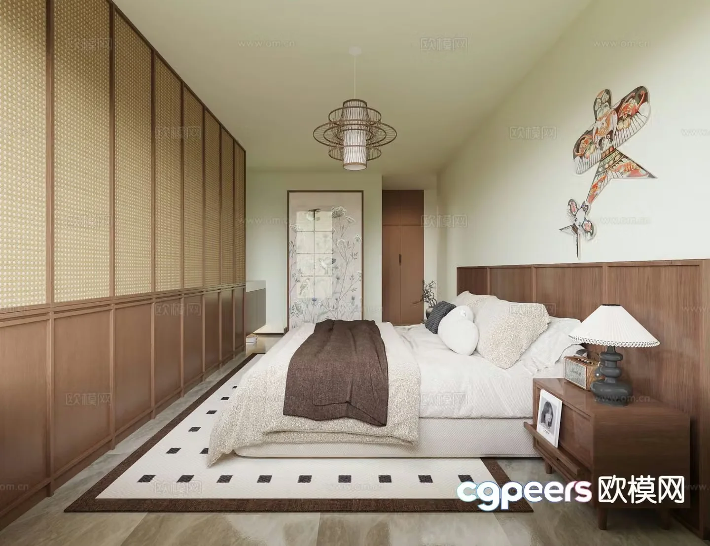 Medieval style bedroom master bedroom 3d model