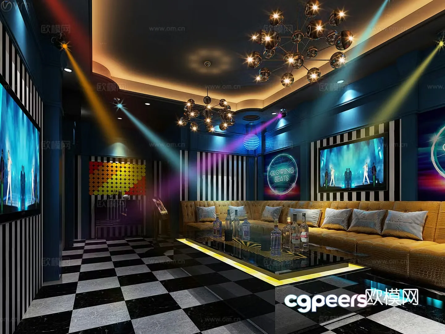 European KTV private room 3D model